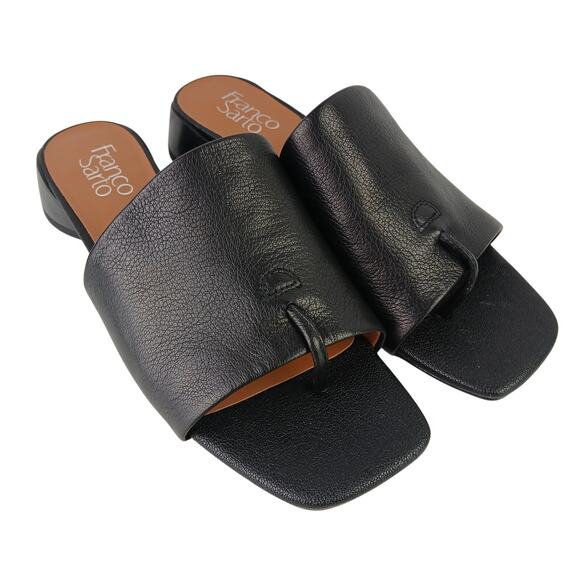 Franco Sarto SZ 8W Loran Black Leather Sandal NWOT - Picture 1 of 7